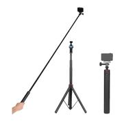 Goshyda Trépied Perche à Selfie Invisible 2 en 1 55" pour 360, Rallonge et Trépied, Hauteur Réglable de 29,5 à 140 Cm pour X5/X4/X3/GO3/caméras d'action