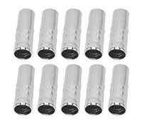 Goshyda Tube Métallique E14 en Fer Durable, 10 Pièces, pour Manchon de Support de Lampe à Bougie, 25x80mm, Remplacement Direct pour Lustres en Cristal (Chrome)