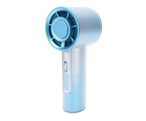 Goshyda Ventilateur Portable, Ventilateur Portable Rechargeable de Bureau 2 en 1 avec Affichage Numérique, Mini pour Bureau, Voyage, Camping, Batterie 3000 MAh, Silencieux pour Aide au Sommeil dans
