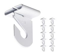 Gosknor 10 Paires de Crochets de Plafond Suspendus Blancs, Crochets de Plafond Portables pour Salle de corations de Carreaux de Plafond pour Salle de ole Plantes