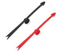 Gosknor 2pcs Grandes Flèches Rotatives, Flèches de Jeu Détachables en Plastique Noir et Rouge avec Ventouse Forte Force d'Aspiration pour Plateau de Jeu Maison Fête Célébration