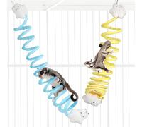 Gosknor 2pcs Jouets pour Écureuil Volant, Doux Élastique Jouets d'escalade pour Rats pour Cage Tapis d'escalade pour Écureuil Volant avec Petites Poupées Jouets d'Enrichissement pour Rats