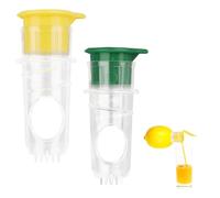 Gosknor 2pcs Presse-Citron avec Bouchon à Vis, 2025 Nouveau Presse-Agrumes Manuelle avec Filtre Intégré pour Agrumes Citron Vert Orange Pour Boissons Cocktails (Jaune, Vert)