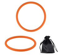 Gosknor 2pcs Sangle de Support de Tendon Rotulien, Silicone Bande Rotulienne avec Sac de Rangement Sangle de Genou Stabilisatrice de Rotule pour Basket-Ball Course à Pied Randonnée Cavaliers (Orange)
