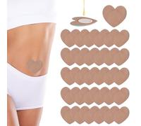Gosknor 30pcs Pack d'Huile de Ricin pour Nombril, Auto-Adhésive Castor Oil Pack Wrap Sans Fuite Cœur en Coton Biologique Très Absorbant Enveloppes Compression, Sans Lavage