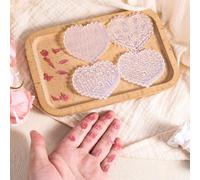 Gosknor 4 Pièces Moule pour Argile Polymere, Silicone Fleur Tulipes Petites Feuilles Papillon Mini Moules en Argile pour la Fabrication de Bijoux l'Artisanat la Décoration de Boucles d'Oreilles