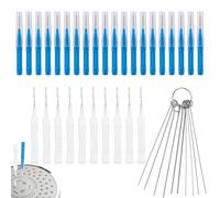 Gosknor 40pcs Outils Nettoyage Pommeau Douche, Tailles Multiples Brossettes Nettoyage Douche Pics Déboucheurs Buses Accessoires Anti-Colmatage pour Maison Salle Bain Petit Trou Robinet Fentes d'Évier