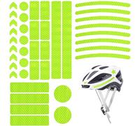 Gosknor 42pcs Autocollants Réfléchissants, Imperméables Bande d'Avertissement Réfléchissante Bande Réfléchissante De Nuit Autocollants Réfléchissants en Nid d'Abeille pour les Vêtements le Véhicule