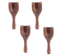 Gosknor 4pcs Cuillères à Café en Bois pour Bocaux, 11 x 4 cm Polyvalentes Mesurer le Sel de Bain Cuillères à Soupe Ustensiles de Cuisine pour Bocaux Café
