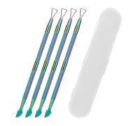 Gosknor 4pcs Grattoir de Loterie, Outil à Gratter en Métal Facile à Tenir Outil Grattage Ticket de Loterie pour Révéler Sans Faille les Étiquettes Autocollantes des Billets (Multicolore)