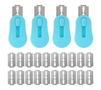 Gosknor 4pcs Outils Magnétiques pour Inciser La Pâte, Inciseur à Pâte en Acier Inoxydable avec 20 Lames Remplaçables Couteau à Inciser pour La Fabrication Du Pain (Bleu)