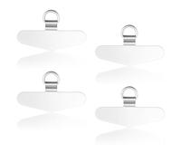 Gosknor 4pcs Patch d'Attache de Téléphone, Languette de Lanière de Téléphone Portable en Acier Inoxydable Patch de Lanière de Téléphone Universel Pièce de Rechange pour Sangle de Téléphone (Argent)