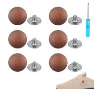 Gosknor 6pcs Rivets de Visser pour Boston Chaussures Clogs, Boutons Rivet en Alliage de Zinc Faciles à Installer avec Tournevis pour Femmes Hommes Sabots Classiques en Cuir Liège Daim (Bronze)
