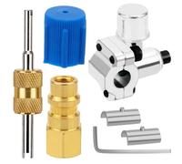 Gosknor 7pcs Kit Vannes de Conversion pour Climatisation, Adaptateur Conversion Côté Bas R12 vers R134A Vanne de Perçage à Balle BPV31 pour Système Réfrigération HVAC R12 R22 R502 R134A