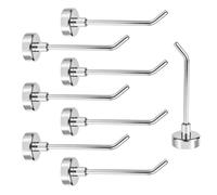 Gosknor 8pcs Grands Crochets Magnétiques, 1 kg 7,1 cm Long Crochets Magnétiques Robustes Cintres de Croisière pour Bateau de Croisière Garage Cuisine Réfrigérateur (Argent)