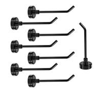 Gosknor 8pcs Grands Crochets Magnétiques, 1 kg 7,1 cm Long Crochets Magnétiques Robustes Cintres de Croisière pour Bateau de Croisière Garage Cuisine Réfrigérateur (Noir)