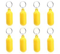 Gosknor 8pcs Porte-Clés Flottants, 6,5x2,5cm en Forme de Pilule Jaune Porte-Clés en Plastique pour Bateaux Accessoires de Sports Nautiques pour La Navigation de Plaisance Le Surf La Pêche