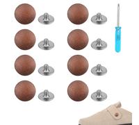 Gosknor 8pcs Rivets de Visser pour Boston Chaussures Clogs, Boutons Rivet en Alliage de Zinc Faciles à Installer avec Tournevis pour Femmes Hommes Sabots Classiques en Cuir Liège Daim (Bronze)
