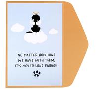 Gosknor Carte Condoléances Animaux, Carte de Condoléances pour Chien Carte de Condoléances pour Perte d'Animal de Compagnie pour la Famille les Amis les Amoureux des Chiens