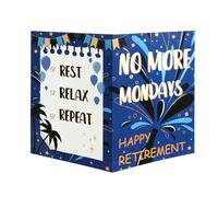 Gosknor Carte de Départ à la Retraite, 40x27cm Extra Large Bleu Foncé Carte de Vœux d'Adieu Géante avec Enveloppe pour Patron Enseignant Collègue Ami Famille