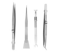 Gosknor Ensemble de 4 Outils Décoration Gâteaux, Acier Inoxydable Stylo à Saupoudrer Pince à Perles et Pince Épiler avec Tête de Pelle Outils Professionnels pour Décoration Gâteaux Biscuits Cupcakes