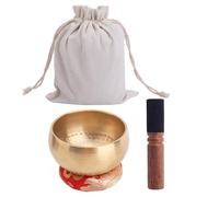 Gosknor Ensemble de Bols Chantants Tibétains, 11 cm Bol Sonore Méditation de Guérison avec Maillet en Bois et Coussin et Sac Zen pour le Yoga la Pleine Conscience l'Autorégulation des Chakras
