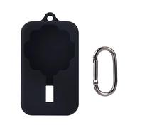 Gosknor Étui de Protection de Chargeur pour Oura Ring Gen 4, Housse Protection Chargeur en Silicone avec Porte-Clés Argenté Organiseur Chargeur pour Protéger l'usure et des Rayures
