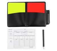 Gosknor Jeu Cartes d'Arbitre Football, 2pcs Cartons d'Avertissement Rouges et Jaunes Arbitres avec Étui Cuir Papiers d'Enregistrement Crayon Volley-Ball Football Baseball Rugby Kit Entraîneurs