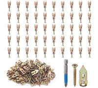 Gosknor Kit de 101 Chevilles Autoperceuses pour Cloisons Sèches, Chevilles en Acier au Manganèse avec Vis et Embout Bleu PH2 pour Armoires Étagères TV Rideaux Vélos (Sans Perçage)