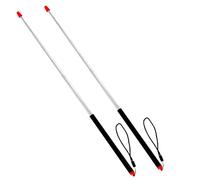 Gosknor Lot de 2 Mât Drapeau Telescopique avec 2 Dragonnes, Bâtons Télescopiques Rétractables et Extensibles pour Réunions en onférences Séminaires Présentations Tableau Blanc