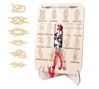 Gosknor Planche d'Entraînement aux Nœuds, 16 Éléments Essentiels avec 3 Cordes en Paracorde Kit d'Entraînement Aux Nœuds en Bois Durable, pour l'Extérieur, la Survie, le Camping et l'Escalade