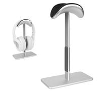 Gosknor Support Casque pour Airpods Max, Supports Casque avec Mode Veille Style Moderne Support d'Écouteur avec Base Antidérapante Cadeaux Joueur pour Autres Écouteurs Accessoires Salle Jeu (Argent)