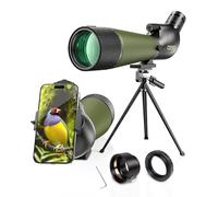 Gosky 20-60x80 Longue Vue - Lunette d'observation BAK4 pour tir à la Cible Chasse Observation d'oiseaux Paysage Animalier (avec Support de téléphone + Support SLR Compatible avec Canon)