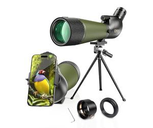 Gosky 20-60x80 Longue Vue - Lunette d'observation pour tir à la Cible Chasse Observation d'oiseaux Paysage Animalier (avec Support de téléphone + Support SLR Compatible avec Nikon)