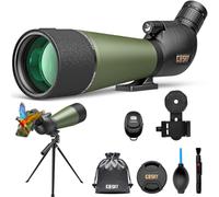 Gosky Flagship Lunette d'observation avec obturateur à distance 25-75 x 80 | Lunette d'observation avec triopd, adaptateur de téléphone et sac de transport, zoom haute puissance pour l'observation de la