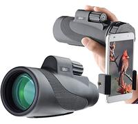 Gosky Titan 12X50 Télescope Monoculaire Haute Puissance pour Adultes, Adaptateur pour Smartphone - Télescope étanche IPX7 - Prisme BAK4 et FMC pour l'Observation des Oiseaux et de la Faune Sauvage