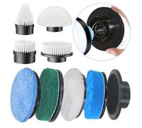 GOSLMYY Lot de 9 têtes de brosse remplaçables pour brosse à récurer électrique, brosse rotative sans fil pour toutes les marques ANS-8051A et ANS-8050, pour Leebein, Keimi, Alloyman, YKYI, BEI et Hong