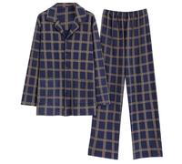 GOSO Pyjama d'hiver chaud à manches longues pour enfants de 9, 10, 11, 12, 13, 14, 15 ans, Bleu (22d3), 15 ans