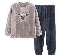 GOSO Pyjama d'hiver chaud en polaire pour fille de 8, 9, 10, 11, 12, 13, 14 ans, 78p7 Gris, 15 ans