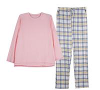 GOSO Pyjama fille 140 146 152 164 Pyjamas mignons pour adolescentes Imprimé dessin animé Hauts et pantalons longs Ensemble de vêtements de nuit pour fille, 75 rose, 13 ans