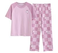 GOSO Pyjama pour fille avec pyjama et pantalon long, vêtements de nuit pour garçons de 8, 9, 10, 11, 12, 13, 14 ans, Violet (303p2), 13 ans