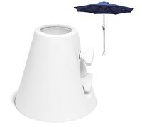 GoSports Ancrage Permanent pour Parasol de Piscine équivalent à 226,8 kg - Ancrage au Sol Permanent pour parasols d'extérieur, Pare-Soleil ou Cordes Lumineuses - Noir, Blanc
