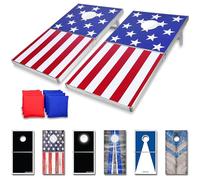 GoSports Ch-02-america Cornhole Pro Jeu de Lancer de Pouf Taille réglementaire Motif Drapeau américain Unisexe, Amérique