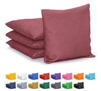 GoSports Cornhole Lot de 4 poufs Poire - Régulation Toutes Saisons - Bordeaux Classique
