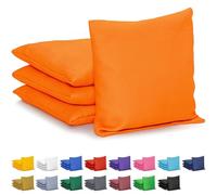 GoSports Cornhole Lot de 4 poufs Poire - Régulation Toutes Saisons - Orange Classique