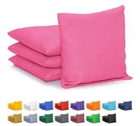 GoSports Cornhole Lot de 4 poufs Poire - Régulation Toutes Saisons - Rose Classique