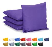 GoSports Cornhole Lot de 4 poufs Poire - Régulation Toutes Saisons - Violet Classique