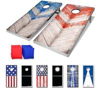 GoSports Cornhole Sets Ensemble de Jeu de Lancer de Poches Rustique Unisexe, Taille Unique
