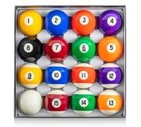 GoSports Ensemble de 16 Boules de Billard Professionnelles et Réglementaires