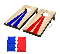 GoSports Ensemble de Jeu de Lancer de Poches Portable avec 6 Poches - Idéal pour l'Intérieur et l'Extérieur - Motif Bois - 0,6 x 0,3 m